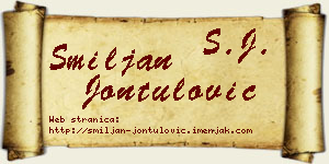 Smiljan Jontulović vizit kartica